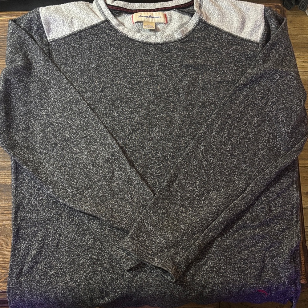 Tommy Bahama Charcoal and Light Gray Crewneck Sweater